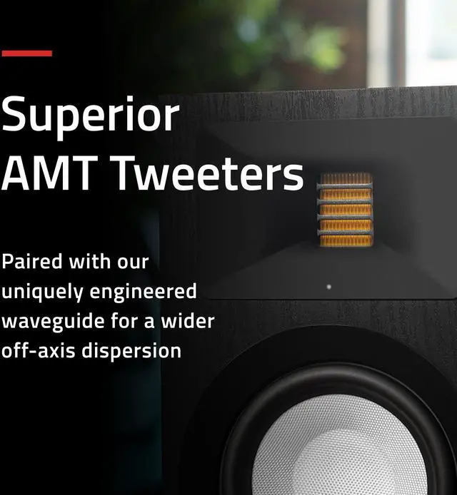 Alt view image 3 of 7 - Fluance Ri71 Reference Stereo Powered Bookshelf Speakers with High Performance AMT Tweeters, 5" Drivers, 120W Amplifier for Music, Turntable, TV, PC - HDMI, Bluetooth, RCA & Subwoofer Out (Black Ash)
