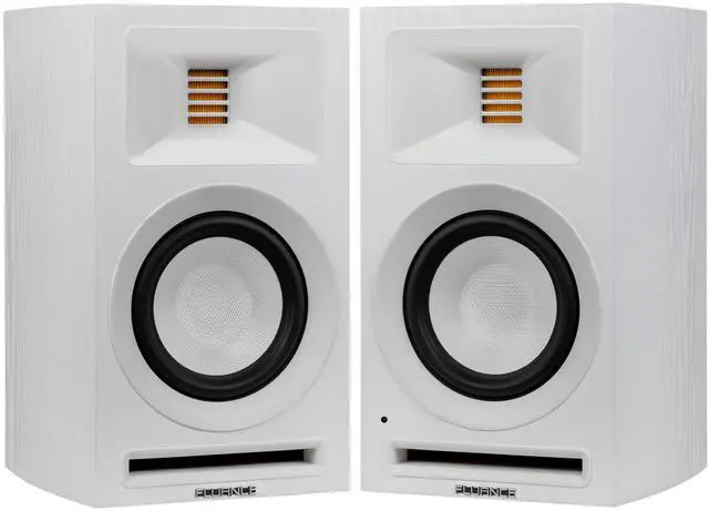 Main image of Fluance Ri71 Reference Stereo Powered Bookshelf Speakers with High Performance AMT Tweeters, 5" Drivers, 120W Amplifier for Music, Turntable, TV, PC - HDMI, Bluetooth, RCA & Subwoofer Out (White Ash)
