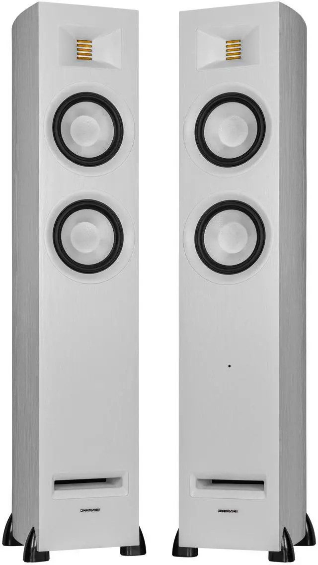Main image of Fluance Ri91 Reference Stereo Powered Floorstanding Tower Speakers with High Performance AMT Tweeters, 2x6.5" Drivers, 150W Amplifier for Turntable, TV, PC - HDMI, Bluetooth, RCA & Sub Out (White Ash)