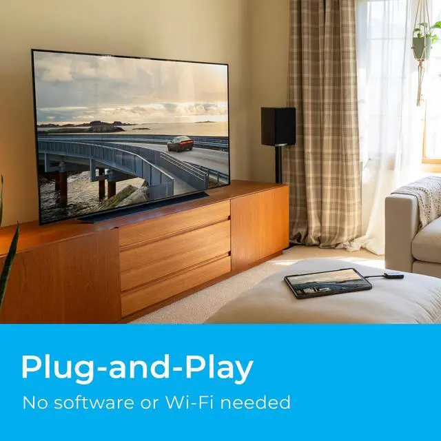 Alt view image 6 of 7 - Nyrius Orion Prime Wireless USB-C to HDMI Video Transmitter & Receiver, Plug & Play Extender, Stream Full HD 1080p up to 150ft from PC, Laptop, Mobile Phone, Tablet to a TV or Projector (TDD21)