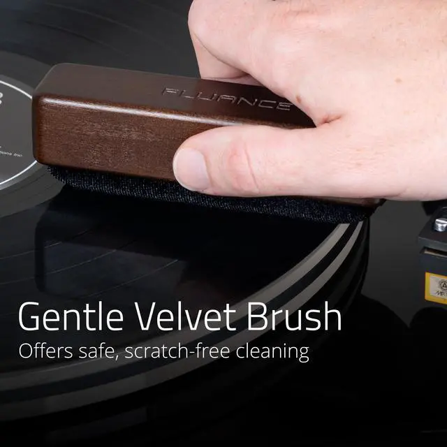 Alt view image 6 of 7 - Fluance 3-in-1 Vinyl Record & Stylus Cleaning Kit with Anti-Static Carbon Fiber Brush, Velvet Brush, Stylus Brush - Precise Cleaning to Restore Sound Quality (VB65)