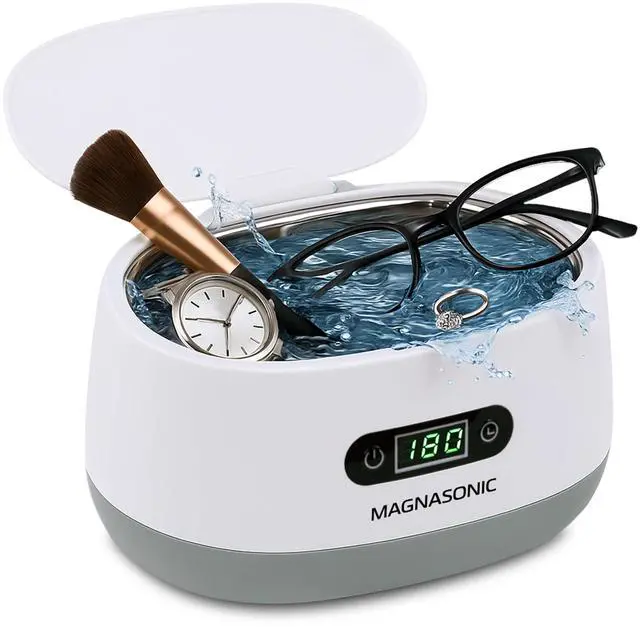 Main image of Magnasonic Ultrasonic Cleaner - 20oz Tank Ultrasonic Jewelry Cleaner & Ultrasonic Retainer Cleaner, Digital Timer, 5 Cleaning Modes for Glasses, Rings, Dentures, Tools, Aligners (UC22)