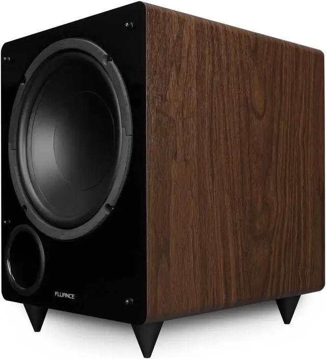 Alt view image 3 of 12 - Fluance DB10W 10-inch Low Frequency Powered Subwoofer for Home Theater (Natural Walnut)
