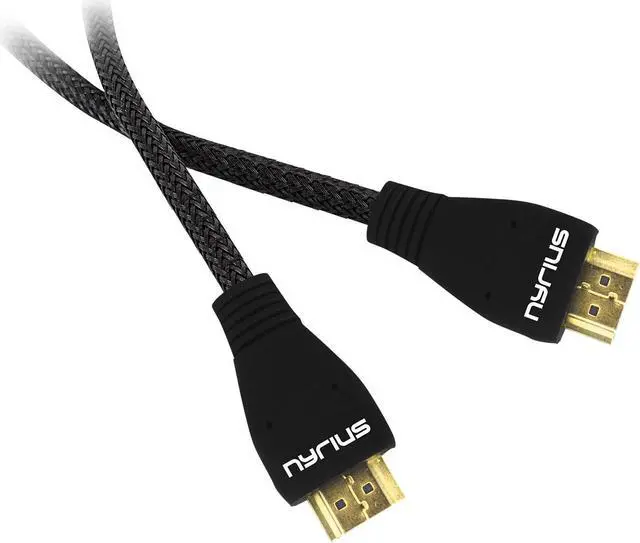 Main image of Nyrius High Speed Premium HDMI Cable (6 Feet) Supports 3D, Ethernet, & Audio Return for HDTV, Projector, A/V Receiver, Laptop, PC, Apple TV, Roku, PS4, Satellite/Cable, Blu-ray, DVD (HC06)