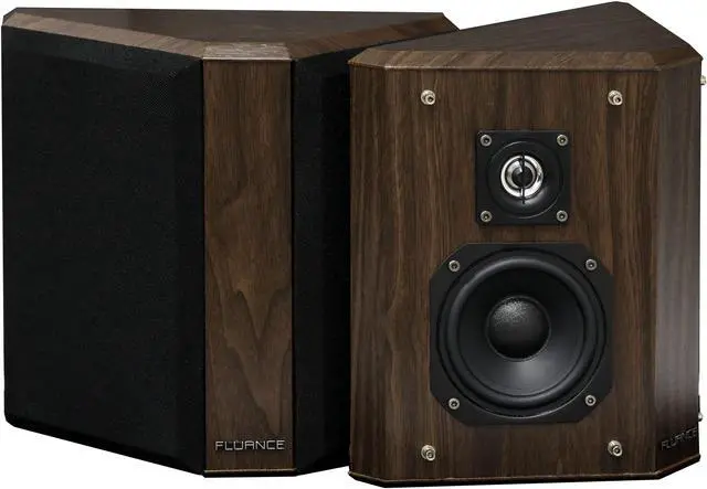 Alt view image 7 of 14 - Fluance Elite High Definition 2-Way Bipolar Surround Speakers for Wide Dispersion Surround Sound in Home Theater Systems - Natural Walnut/Pair (SXBP2W)