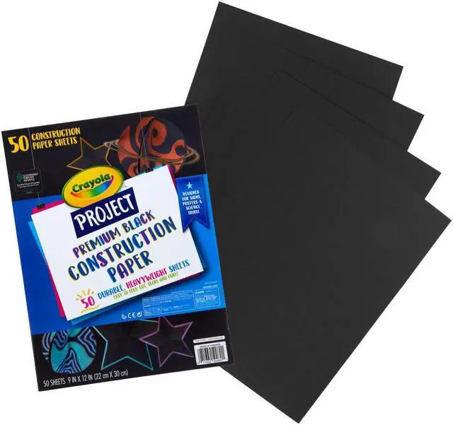 Main image of Crayola Black Construction Paper 50 Count