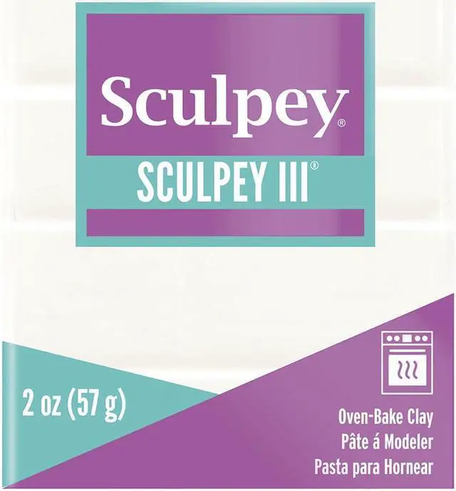Alt view image 6 of 6 - Sculpey III Polymer Clay 2oz-White
