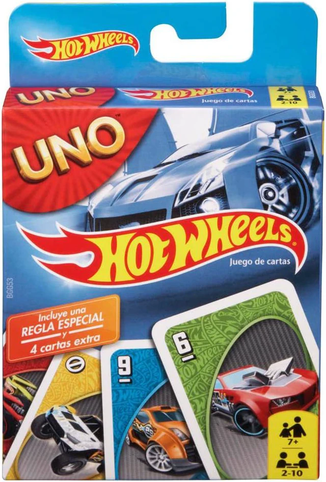 Main image of UNO Cards with Hot Wheels Graphics Theme
