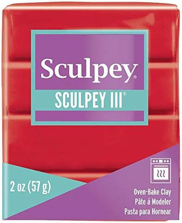 Alt view image 6 of 6 - Sculpey III Polymer Clay 2oz-Red Hot Red