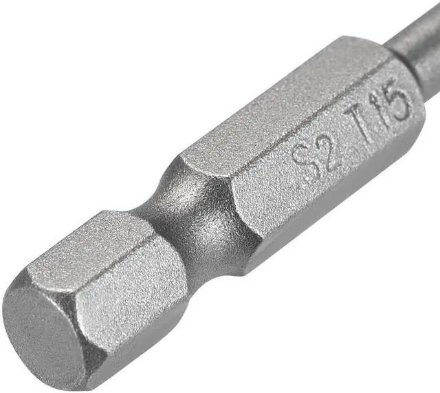 Alt view image 4 of 4 - 50mm Long 1/4" Hex Shank TS15 Torx Security Star Screwdriver Bits S2 High Alloy Steel 10pcs
