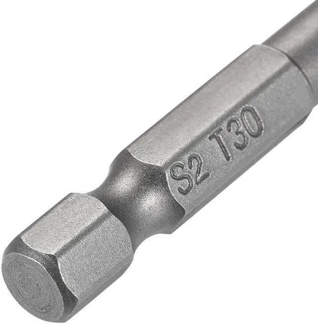 Alt view image 4 of 4 - 50mm Long 1/4" Hex Shank TS30 Torx Security Star Screwdriver Bits S2 High Alloy Steel 10pcs