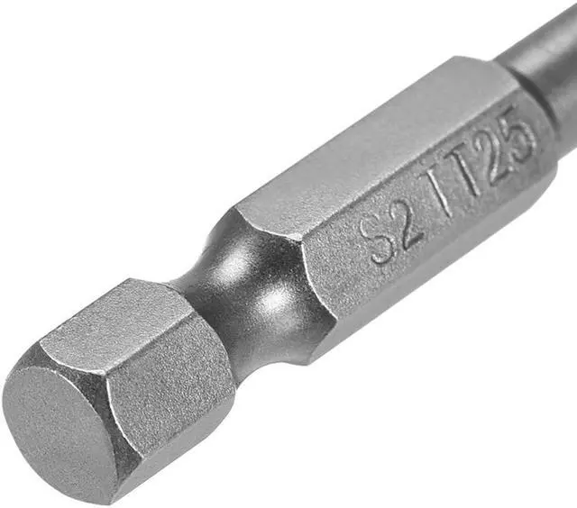 Alt view image 4 of 4 - 50mm Long 1/4" Hex Shank TS25 Torx Security Star Screwdriver Bits S2 High Alloy Steel 10pcs