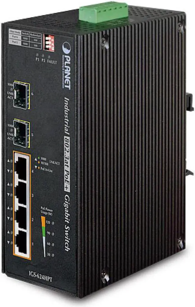 Alt view image 4 of 4 - PLANET Technology - IGS-624HPT - Planet IGS-624HPT Ethernet Switch - 4 Ports - 2 Layer Supported - Modular - Optical