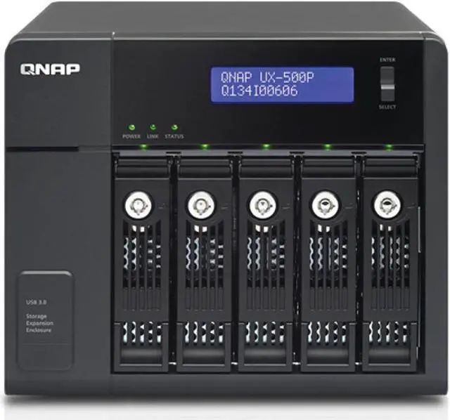 Alt view image 5 of 7 - QNAP Storage Expansion Enclosure UX-800P 8 x Hot-swappable tray with key lock without HDD