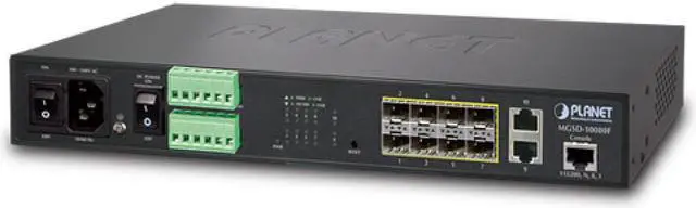 Alt view image 3 of 3 - Planet MGSD-10080F 8-Port 100/1000X SFP + 2-Port 10/100/1000T Managed Metro Ethernet Switch