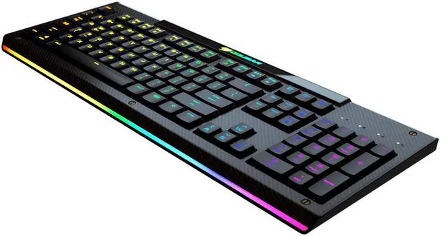 Alt view image 3 of 14 - Cougar Aurora S Gaming Keyboard with Carbonlike Design and Multicolor Lighting
