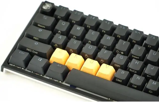 Main image of Rubber Gaming Keycaps ZXCV - Neon Orange