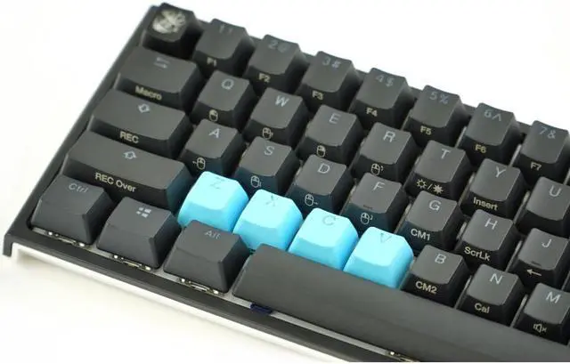 Main image of Rubber Gaming keycaps ZXCV - Neon Blue