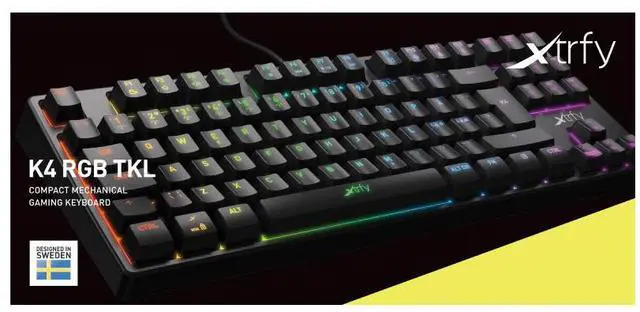 Alt view image 3 of 4 - XTRFY K4 TKL Gaming Keyboard - Black