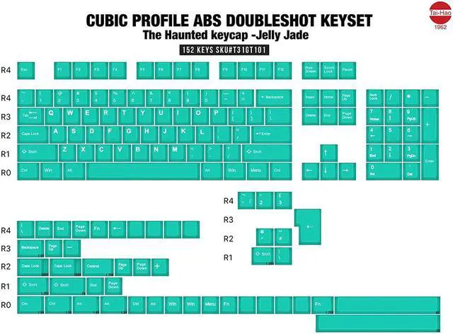 Alt view image 2 of 2 - Jelly Jade ABS Translucent Keycap Set