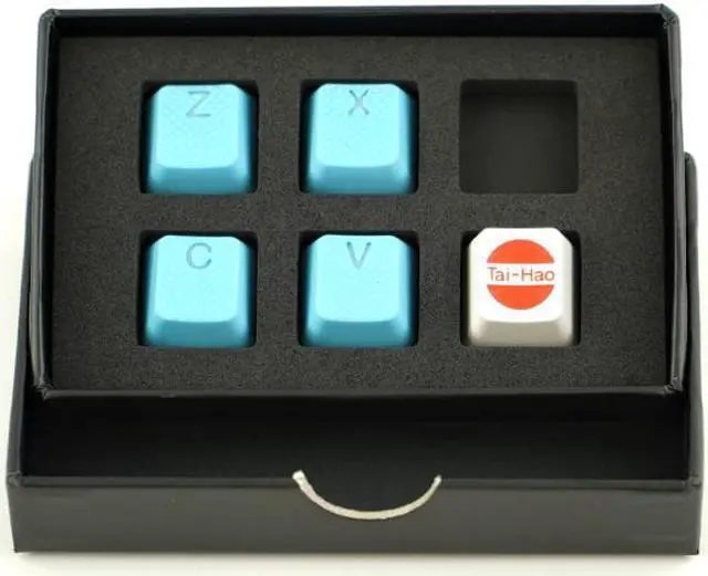 Alt view image 2 of 2 - Rubber Gaming keycaps ZXCV - Neon Blue
