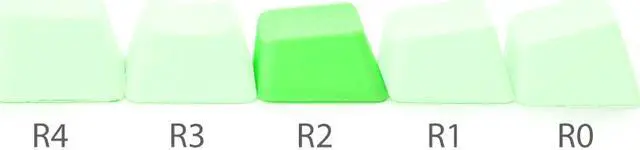 Alt view image 3 of 4 - Rubber Gaming Keycaps Blank - Neon Green