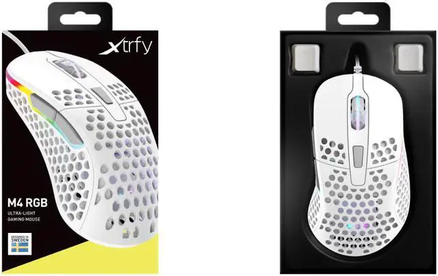 Alt view image 3 of 5 - Xtrfy M4 RGB Lightweight Mouse - White