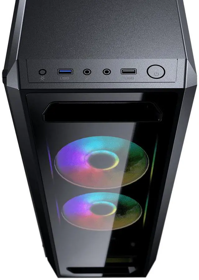 Alt view image 5 of 5 - COUGAR MX350 RGB CGR-5NM1B-RGB Black ABS / Steel / Tempered Glass ATX Mid Tower Computer Case