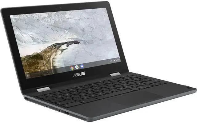 Alt view image 4 of 6 - Asus Chromebook Flip C214 C214MA-C1RS-CA 11.6" Touchscreen Rugged Convertible 2 in 1 Chromebook - HD - 1366 x 768 - Intel Celeron N4020 Dual-core (2 Core) 1.10 GHz - 4 GB RAM - 64 GB Flash Memory-Gray