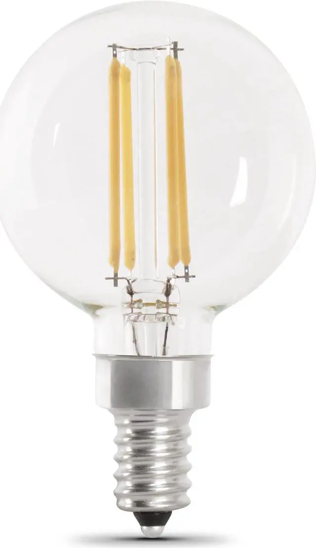 Main image of Feit Electric BPG1660927CAFIL/2/RP 5.5 watt G16-1/2 filament LED dimmable light bulb