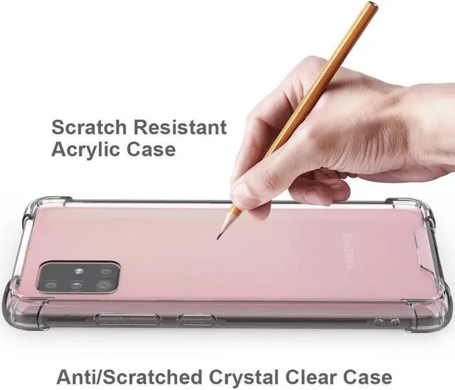 Alt view image 5 of 5 - AquaFlex Transparent Anti-Shock Clear Case Slim Cover for Samsung Galaxy A51