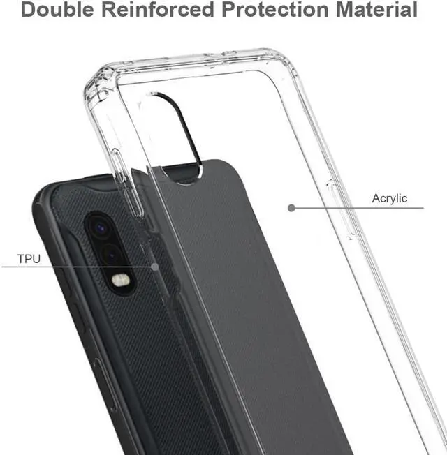 Alt view image 2 of 6 - AquaFlex Transparent Anti-Shock Clear Case Cover for Samsung Galaxy XCover Pro