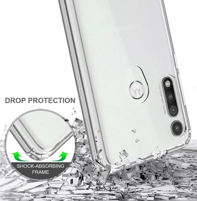 Alt view image 4 of 5 - AquaFlex Transparent Anti-Shock Clear Case Slim Cover for Motorola Moto G Fast