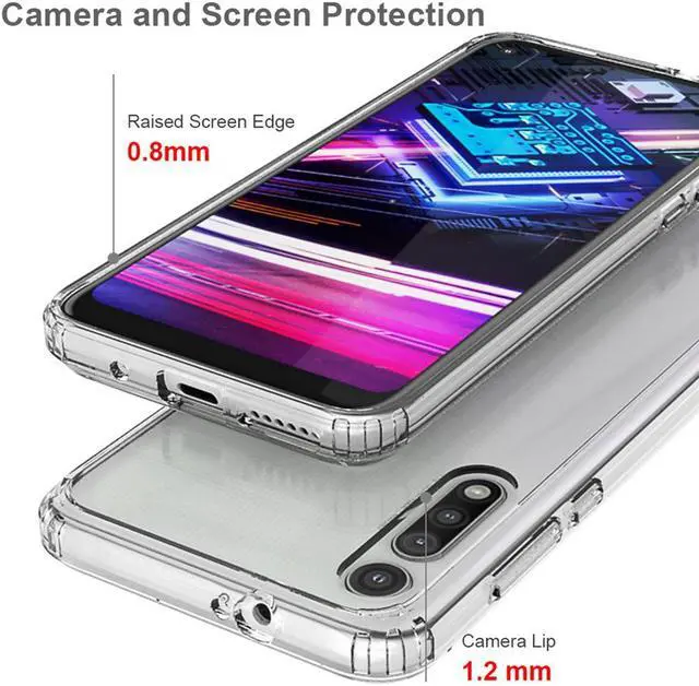 Alt view image 3 of 5 - AquaFlex Transparent Anti-Shock Clear Case Slim Cover for Motorola Moto G Fast