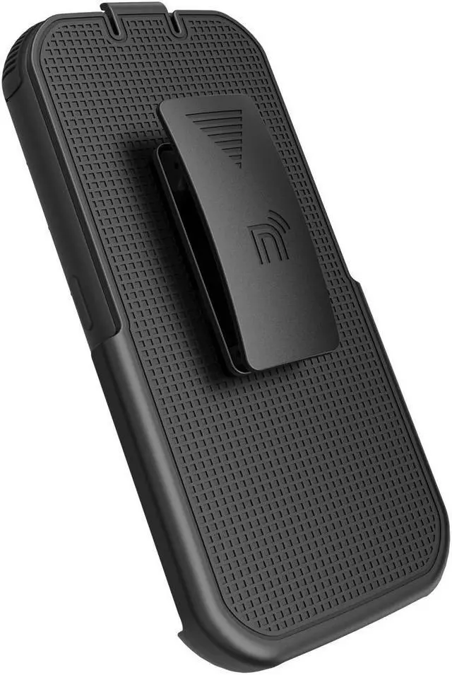 Alt view image 5 of 8 - Black Rotating/Ratchet Belt Clip Holster Case Stand for CAT S42 and S42 H+ Phone