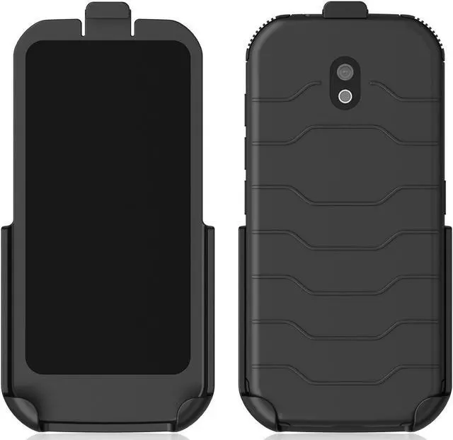 Alt view image 3 of 8 - Black Rotating/Ratchet Belt Clip Holster Case Stand for CAT S42 and S42 H+ Phone