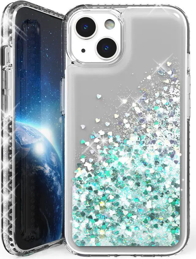 Alt view image 2 of 7 - Clear Liquid Sand Glitter Waterfall Case Cover for iPhone 13