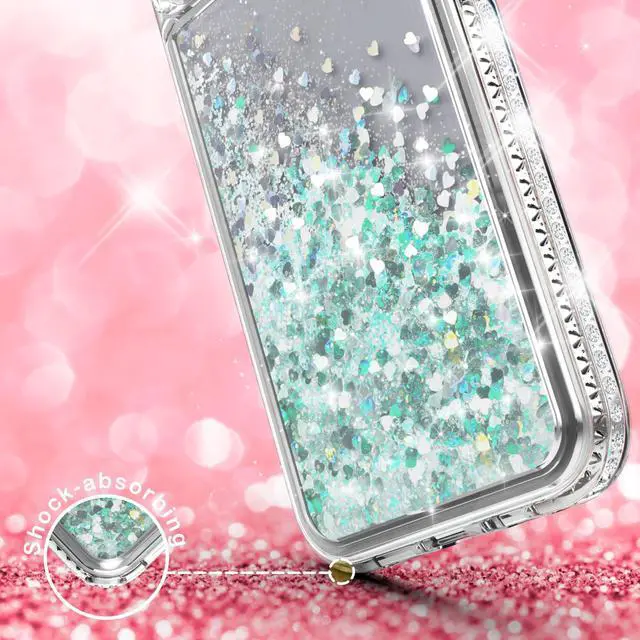 Alt view image 3 of 7 - Clear Liquid Sand Glitter Waterfall Case Cover for iPhone 13