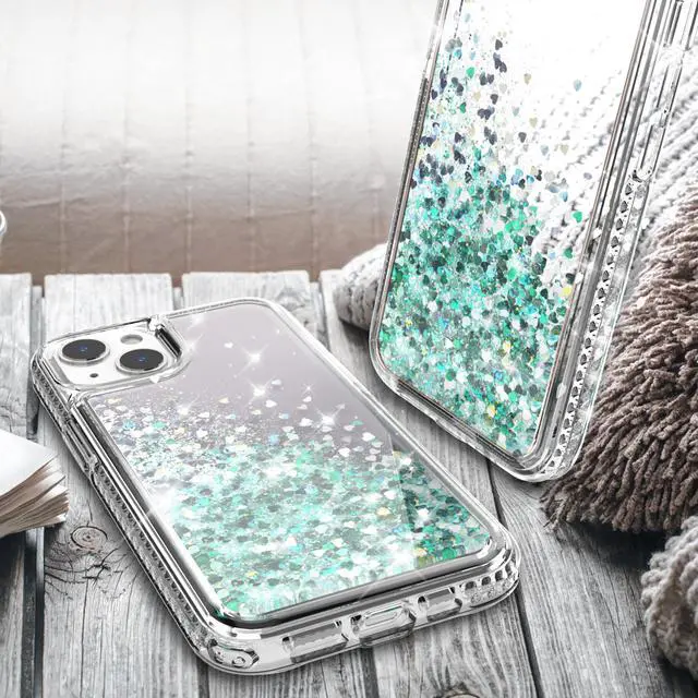 Alt view image 4 of 7 - Clear Liquid Sand Glitter Waterfall Case Cover for iPhone 13
