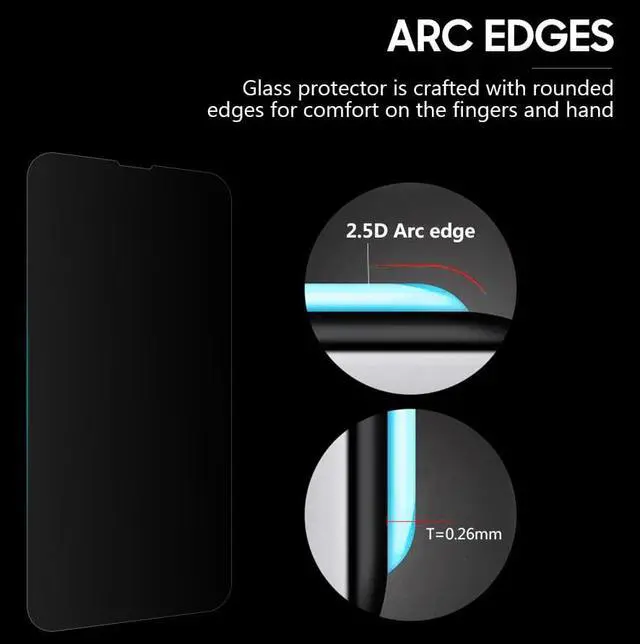 Alt view image 5 of 7 - 2X Tempered Glass Screen Protector 9H Crack Guard Scratch Saver for iPhone 13