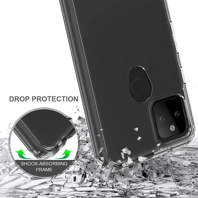 Alt view image 4 of 6 - AquaFlex Transparent Anti-Shock Clear Phone Case Cover for Google Pixel 5a 5G