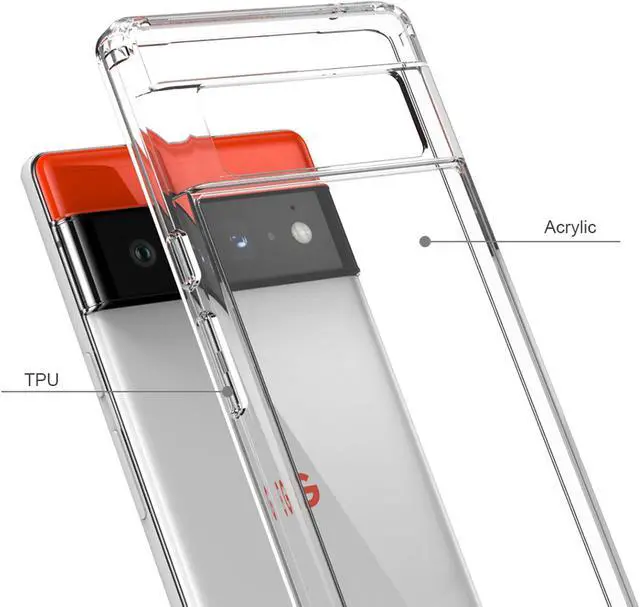 Alt view image 2 of 7 - AquaFlex Transparent Anti-Shock Clear Phone Case Cover for Google Pixel 6 Pro
