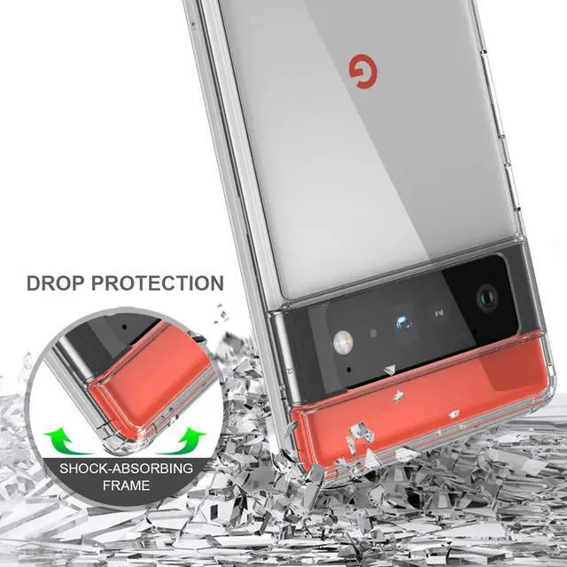 Alt view image 3 of 7 - AquaFlex Transparent Anti-Shock Clear Phone Case Cover for Google Pixel 6 Pro