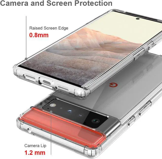 Alt view image 4 of 7 - AquaFlex Transparent Anti-Shock Clear Phone Case Cover for Google Pixel 6 Pro