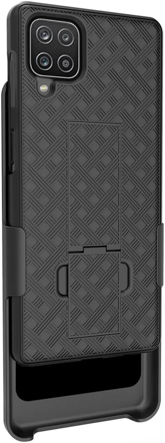Alt view image 6 of 7 - Black Hard Case Cover Stand and Belt Clip Holster for Samsung Galaxy A42 5G