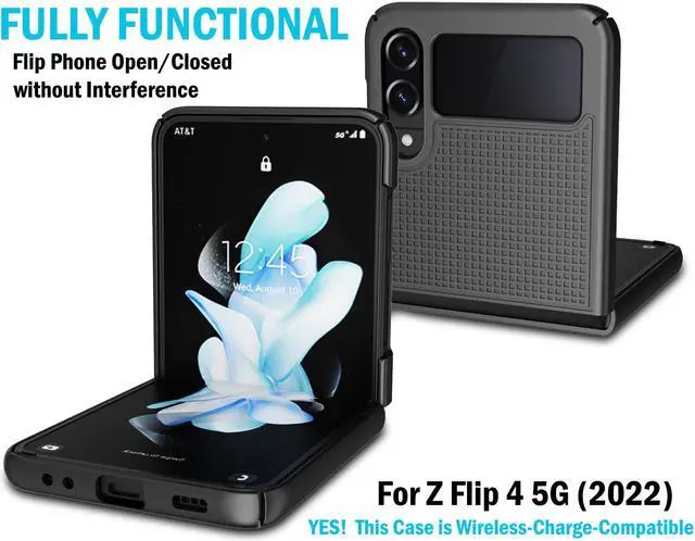 Alt view image 5 of 8 - Black Hard Case Cover and Belt Clip Holster Combo for Samsung Galaxy Z Flip 4 5G
