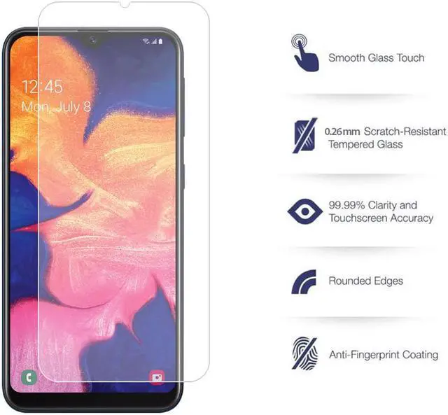 Alt view image 3 of 6 - Tempered Glass Screen Protector for Samsung Galaxy A12, A13, A32, A42, A04, A04s