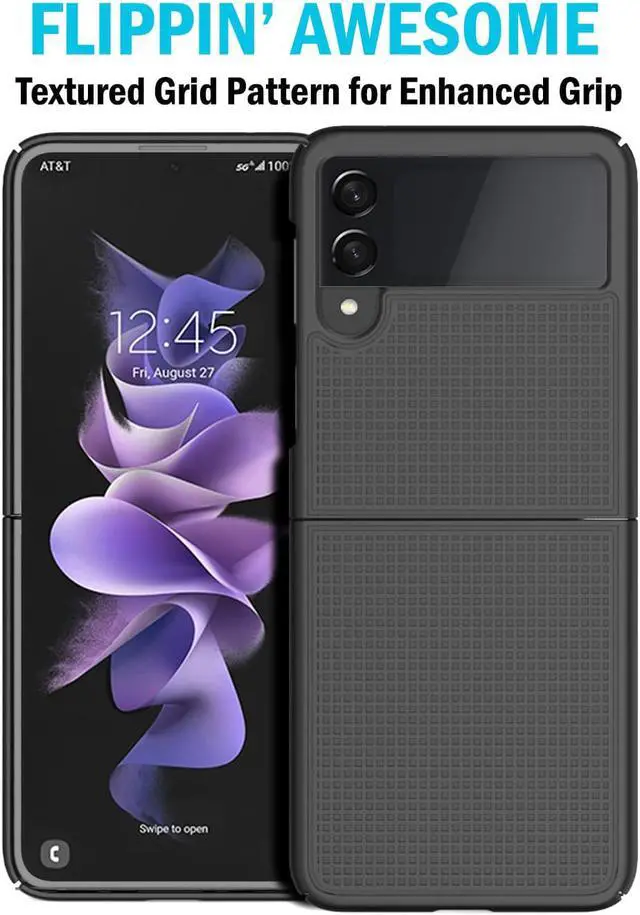 Alt view image 4 of 7 - Black Hard Case Cover and Belt Clip Holster Combo for Samsung Galaxy Z Flip 3 5G