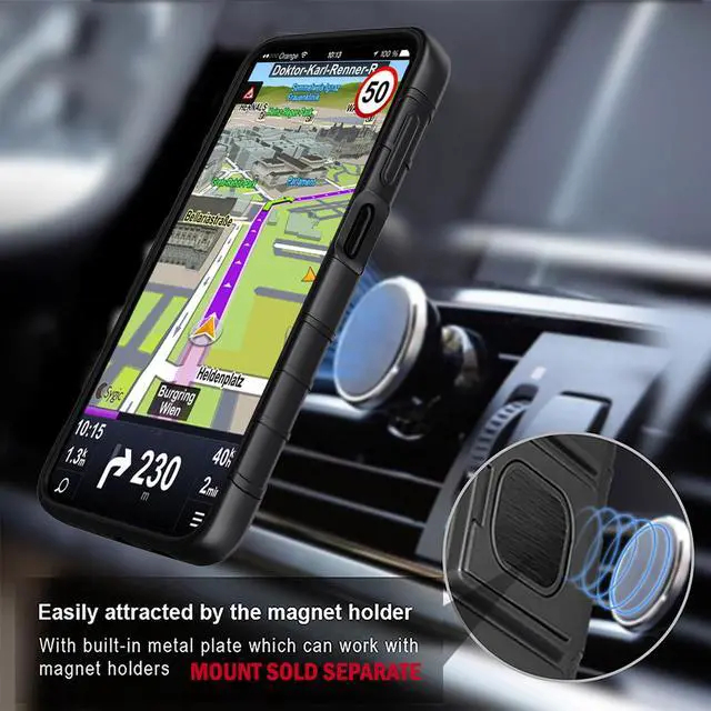 Alt view image 6 of 7 - Rugged Case with Stand for Samsung Galaxy XCover 7 Pro Phone - Carbon Fiber