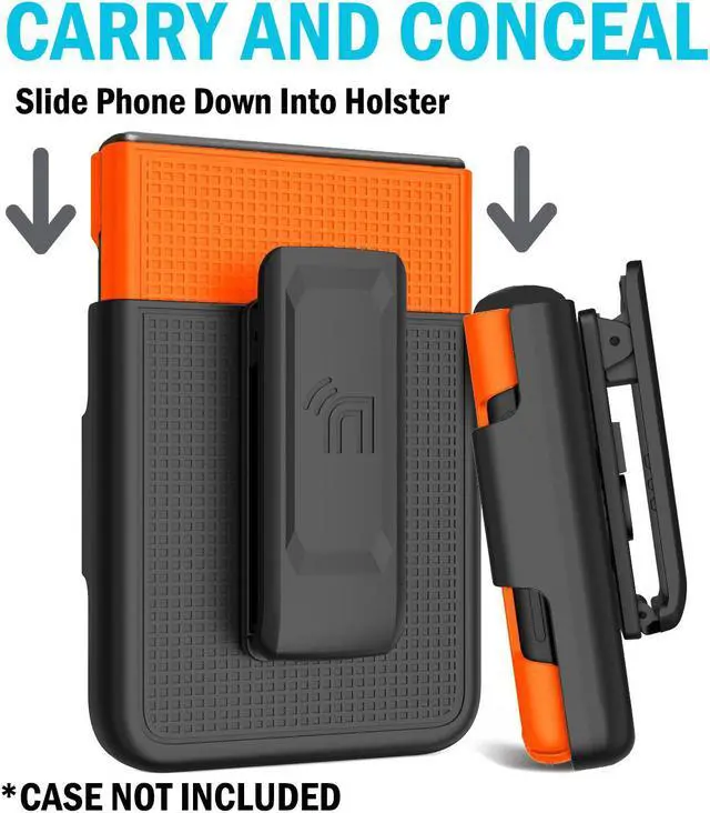 Alt view image 4 of 6 - Belt Clip Holster for Samsung Galaxy Z Flip 3 Phone (ONLY FOR USE W/ SLIM CASE)